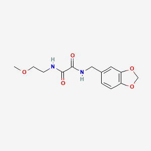 molecular formula C13H16N2O5 B3893593 N'-(2H-1,3-BENZODIOXOL-5-YLMETHYL)-N-(2-METHOXYETHYL)ETHANEDIAMIDE 