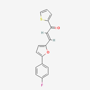 molecular formula C17H11FO2S B3893602 3-[5-(4-fluorophenyl)-2-furyl]-1-(2-thienyl)-2-propen-1-one 