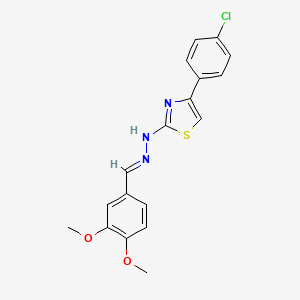 3,4-dimethoxybenzaldehyde [4-(4-chlorophenyl)-1,3-thiazol-2-yl]hydrazone