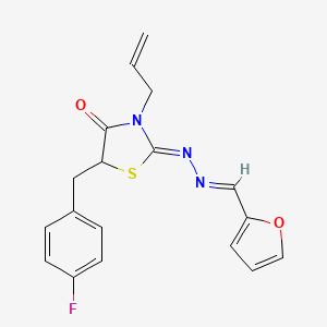 2-furaldehyde [3-allyl-5-(4-fluorobenzyl)-4-oxo-1,3-thiazolidin-2-ylidene]hydrazone