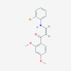 (Z)-3-(2-bromoanilino)-1-(2,4-dimethoxyphenyl)prop-2-en-1-one