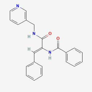 N-(2-phenyl-1-{[(3-pyridinylmethyl)amino]carbonyl}vinyl)benzamide