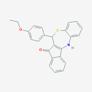 molecular formula C24H19NO2S B389366 6-(4-ethoxyphenyl)-6H-indeno[2,1-c][1,5]benzothiazepin-7-ol CAS No. 896081-43-9