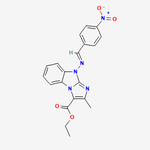 ethyl 2-methyl-9-[(4-nitrobenzylidene)amino]-9H-imidazo[1,2-a]benzimidazole-3-carboxylate