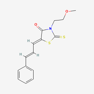3-(2-methoxyethyl)-5-(3-phenyl-2-propen-1-ylidene)-2-thioxo-1,3-thiazolidin-4-one