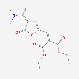 diethyl ({4-[(dimethylamino)methylene]-5-oxo-4,5-dihydro-2-furanyl}methylene)malonate