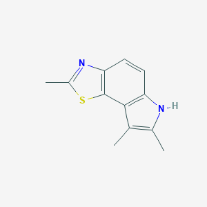 molecular formula C12H12N2S B038937 2,7,8-trimethyl-6H-pyrrolo[2,3-g][1,3]benzothiazole CAS No. 115583-28-3