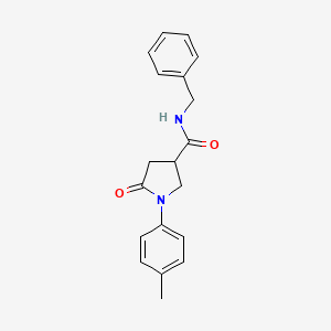 N-benzyl-1-(4-methylphenyl)-5-oxo-3-pyrrolidinecarboxamide