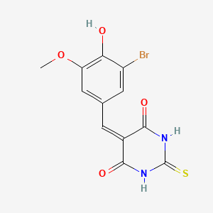 5-(3-bromo-4-hydroxy-5-methoxybenzylidene)-2-thioxodihydro-4,6(1H,5H)-pyrimidinedione