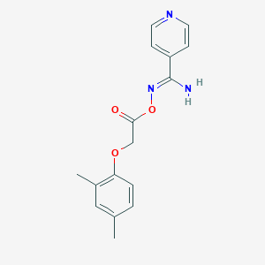N'-{[2-(2,4-dimethylphenoxy)acetyl]oxy}-4-pyridinecarboximidamide