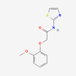 molecular formula C12H12N2O3S B3893782 2-(2-methoxyphenoxy)-N-1,3-thiazol-2-ylacetamide 