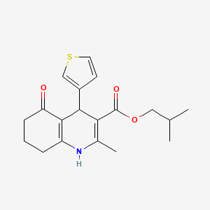 molecular formula C19H23NO3S B3893790 isobutyl 2-methyl-5-oxo-4-(3-thienyl)-1,4,5,6,7,8-hexahydro-3-quinolinecarboxylate 