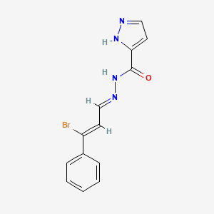 N'-(3-bromo-3-phenyl-2-propen-1-ylidene)-1H-pyrazole-3-carbohydrazide