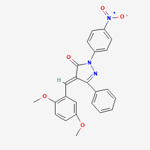 4-(2,5-dimethoxybenzylidene)-2-(4-nitrophenyl)-5-phenyl-2,4-dihydro-3H-pyrazol-3-one