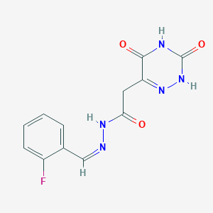 2-(3,5-dioxo-2,3,4,5-tetrahydro-1,2,4-triazin-6-yl)-N'-(2-fluorobenzylidene)acetohydrazide