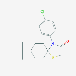 molecular formula C18H24ClNOS B389383 8-Tert-butyl-4-(4-chlorophenyl)-1-thia-4-azaspiro[4.5]decan-3-one 