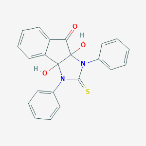 molecular formula C22H16N2O3S B389384 3a,8a-Dihydroxy-1,3-diphenyl-2-thioxo-2,3,3a,8a-tetrahydroindeno[1,2-d]imidazol-8(1H)-one 