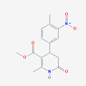 Methyl 2-methyl-4-(4-methyl-3-nitrophenyl)-6-oxo-1,4,5,6-tetrahydropyridine-3-carboxylate