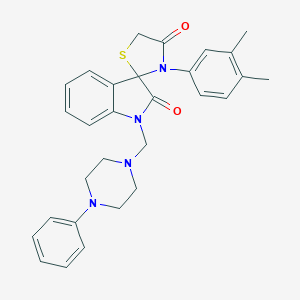 3'-(3,4-dimethylphenyl)-1-[(4-phenylpiperazin-1-yl)methyl]-4'H-spiro[indole-3,2'-[1,3]thiazolidine]-2,4'(1H)-dione