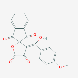 molecular formula C20H12O7 B389399 4-hydroxy-3-(4-methoxybenzoyl)-5H-spiro[furan-2,2'-indene]-1',3',5-trione 
