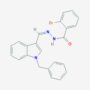 molecular formula C23H18BrN3O B389419 N'-[(1-benzyl-1H-indol-3-yl)methylene]-2-bromobenzohydrazide 
