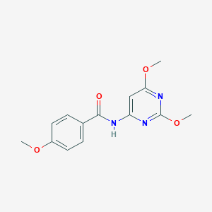 molecular formula C14H15N3O4 B389422 N-(2,6-dimethoxypyrimidin-4-yl)-4-methoxybenzamide CAS No. 3959-39-5