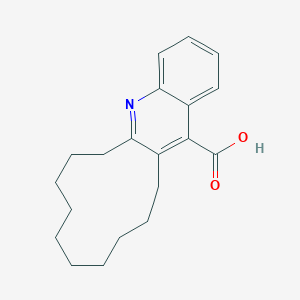 molecular formula C20H25NO2 B389423 6,7,8,9,10,11,12,13,14,15-十氢环十二烷[b]喹啉-16-羧酸 CAS No. 13225-91-7