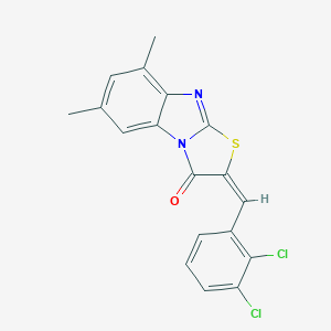 molecular formula C18H12Cl2N2OS B389425 2-(2,3-dichlorobenzylidene)-6,8-dimethyl[1,3]thiazolo[3,2-a]benzimidazol-3(2H)-one 