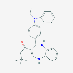 6-(9-ethylcarbazol-3-yl)-9,9-dimethyl-6,8,10,11-tetrahydro-5H-benzo[b][1,4]benzodiazepin-7-one