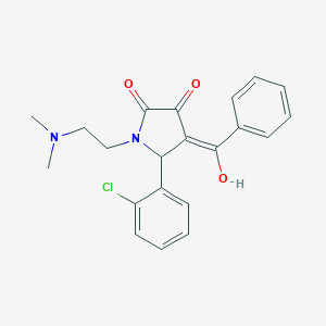 molecular formula C21H21ClN2O3 B389439 4-benzoyl-5-(2-chlorophenyl)-1-[2-(dimethylamino)ethyl]-3-hydroxy-1,5-dihydro-2H-pyrrol-2-one CAS No. 309923-43-1