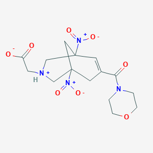 2-[7-(Morpholine-4-carbonyl)-1,5-dinitro-3-azoniabicyclo[3.3.1]non-6-en-3-yl]acetate