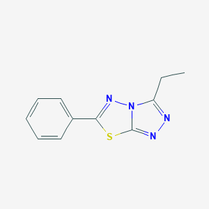 molecular formula C11H10N4S B389455 3-Ethyl-6-phenyl[1,2,4]triazolo[3,4-b][1,3,4]thiadiazole CAS No. 24852-22-0