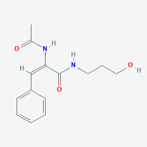 molecular formula C14H18N2O3 B389457 2-(acetylamino)-N-(3-hydroxypropyl)-3-phenylacrylamide CAS No. 309720-06-7