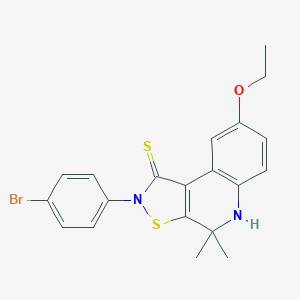 2-(4-bromophenyl)-8-ethoxy-4,4-dimethyl-4,5-dihydroisothiazolo[5,4-c]quinoline-1(2H)-thione