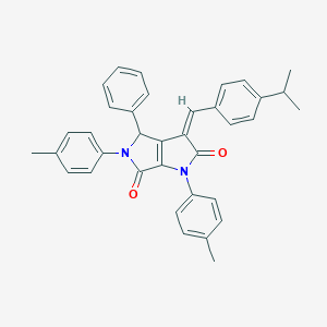 molecular formula C36H32N2O2 B389475 3-(4-Isopropylbenzylidene)-1,5-bis(4-methylphenyl)-4-phenyl-1,3,4,5-tetrahydropyrrolo[3,4-b]pyrrole-2,6-dione 