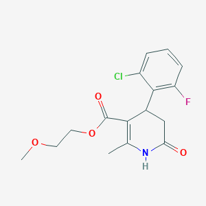 2-Methoxyethyl 4-(2-chloro-6-fluorophenyl)-2-methyl-6-oxo-1,4,5,6-tetrahydro-3-pyridinecarboxylate