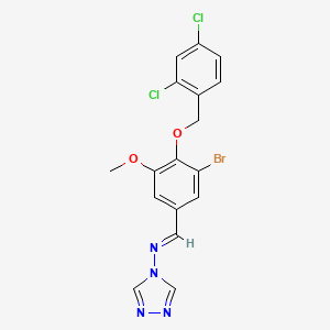 N-{3-bromo-4-[(2,4-dichlorobenzyl)oxy]-5-methoxybenzylidene}-4H-1,2,4-triazol-4-amine