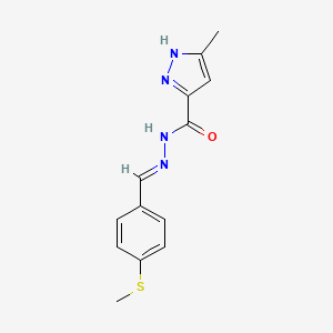 3-methyl-N'-[4-(methylthio)benzylidene]-1H-pyrazole-5-carbohydrazide