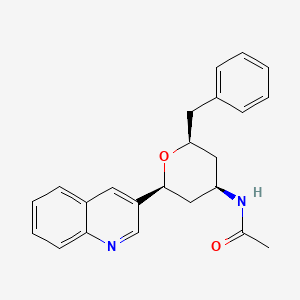N-[(2S*,4R*,6S*)-2-benzyl-6-quinolin-3-yltetrahydro-2H-pyran-4-yl]acetamide