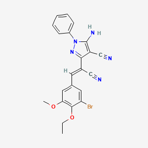 5-amino-3-[2-(3-bromo-4-ethoxy-5-methoxyphenyl)-1-cyanovinyl]-1-phenyl-1H-pyrazole-4-carbonitrile