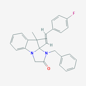 molecular formula C27H25FN2O B389493 1-benzyl-9a-[(E)-2-(4-fluorophenyl)ethenyl]-9,9-dimethyl-9,9a-dihydro-1H-imidazo[1,2-a]indol-2(3H)-one 
