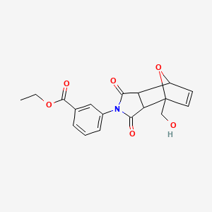 ethyl 3-[1-(hydroxymethyl)-3,5-dioxo-10-oxa-4-azatricyclo[5.2.1.0~2,6~]dec-8-en-4-yl]benzoate