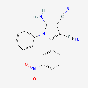 2-amino-5-(3-nitrophenyl)-1-phenyl-1H-pyrrole-3,4-dicarbonitrile