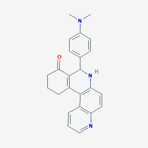 molecular formula C24H23N3O B389498 8-[4-(Dimethylamino)phenyl]-8,10,11,12-tetrahydrobenzo[a][4,7]phenanthrolin-9(7H)-one 