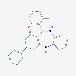 11-(2-methylphenyl)-3-phenyl-2,3,4,5,10,11-hexahydro-1H-dibenzo[b,e][1,4]diazepin-1-one