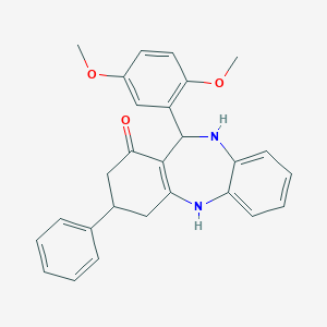 11-(2,5-dimethoxyphenyl)-3-phenyl-2,3,4,5,10,11-hexahydro-1H-dibenzo[b,e][1,4]diazepin-1-one