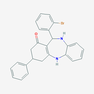 6-(2-Bromophenyl)-9-phenyl-5,6,8,9,10,11-hexahydrobenzo[b][1,4]benzodiazepin-7-one
