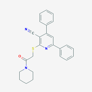 2-{[2-oxo-2-(piperidin-1-yl)ethyl]sulfanyl}-4,6-diphenylpyridine-3-carbonitrile