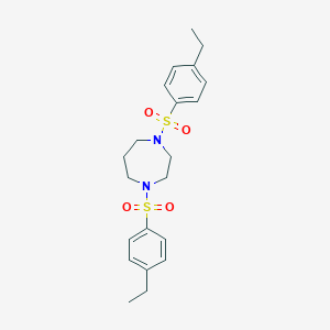 molecular formula C21H28N2O4S2 B389544 1,4-Bis[(4-ethylphenyl)sulfonyl]-1,4-diazepane CAS No. 309741-70-6