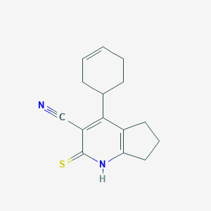 molecular formula C15H16N2S B389554 4-(3-cyclohexen-1-yl)-2-thioxo-2,5,6,7-tetrahydro-1H-cyclopenta[b]pyridine-3-carbonitrile 